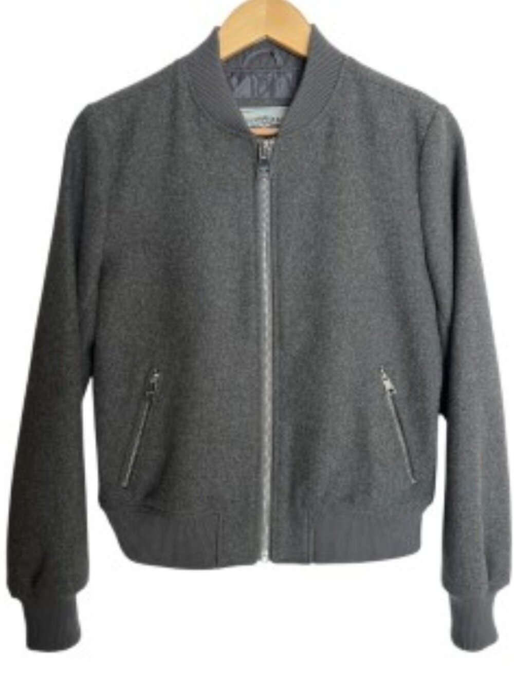 Levi's Grey Wool Blend Bomber Jacket Small
